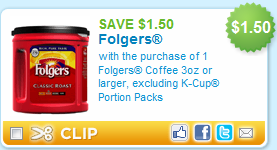 HOT Folgers Coffee coupons