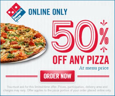 off Domino's Pizza Online Orders - AddictedToSaving.com