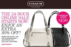 when is the next coach outlet online sale