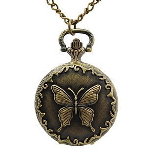 Butterfly Watch Necklace