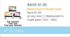 starbucks k cup coupon