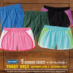 old navy running shorts $5