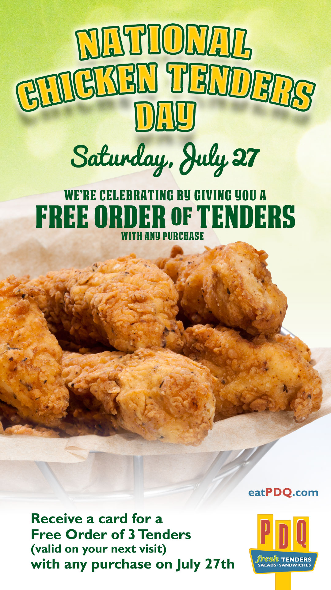 PDQ National Chicken Tenders Day