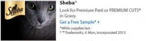 free sample sheba canned cat food