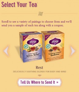 free yogi tea sample