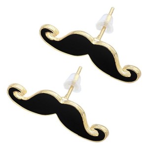 Mustache earrings