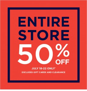 half off at gap outlet sale