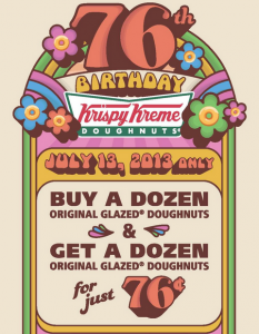 krispy kreme $.76 donuts