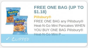 BOGO pillsbury mini pancakes coupon