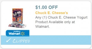 chuck e. cheese's yogurt coupon walmart