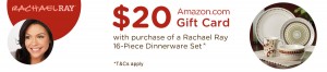 amazon rachael ray $20 gift card