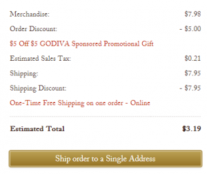 godiva chocolate wrapp promotion