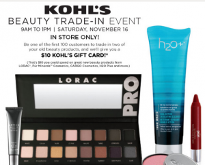 kohls beauty trade in event