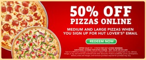 pizza hut 50 percent coupon