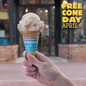 free ben and jerrys cone