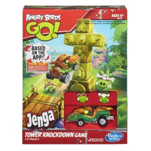 angry birds jenga knockdown game