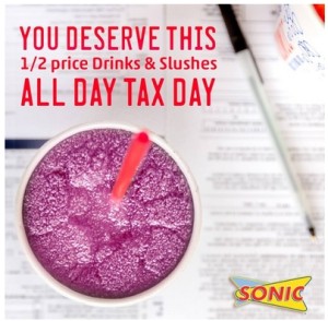 sonic half price slushies