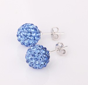 crystal ball stud earrings