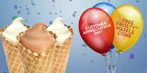 free wendys waffle cone