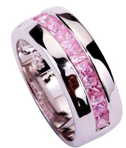 pink cubic zirconia ring