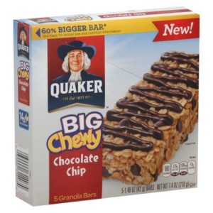 quaker big chewy granola bars