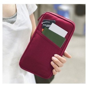 travel wallet with zip closure