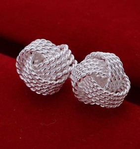 Mesh Silver Earrings