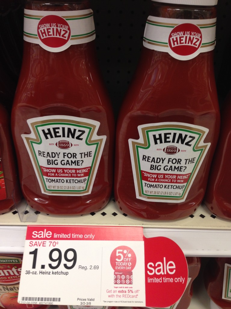 Target Heinz Ketchup 38oz Only 0.99!