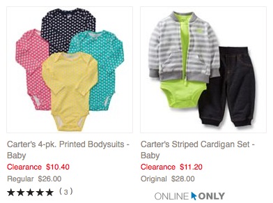 Huge Carter's Clearance Sale + 20% off & FREE Shipping Today Only (7/8 ...