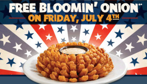 free bloomin onion