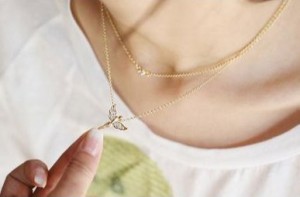 golden angel necklace