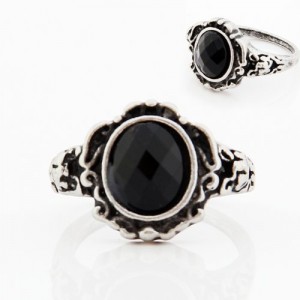 retro black onyx ring