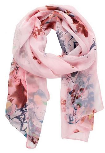 soft flower chiffon scarf