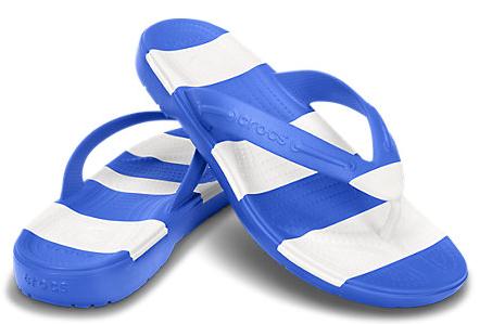 croc beach line flip flops