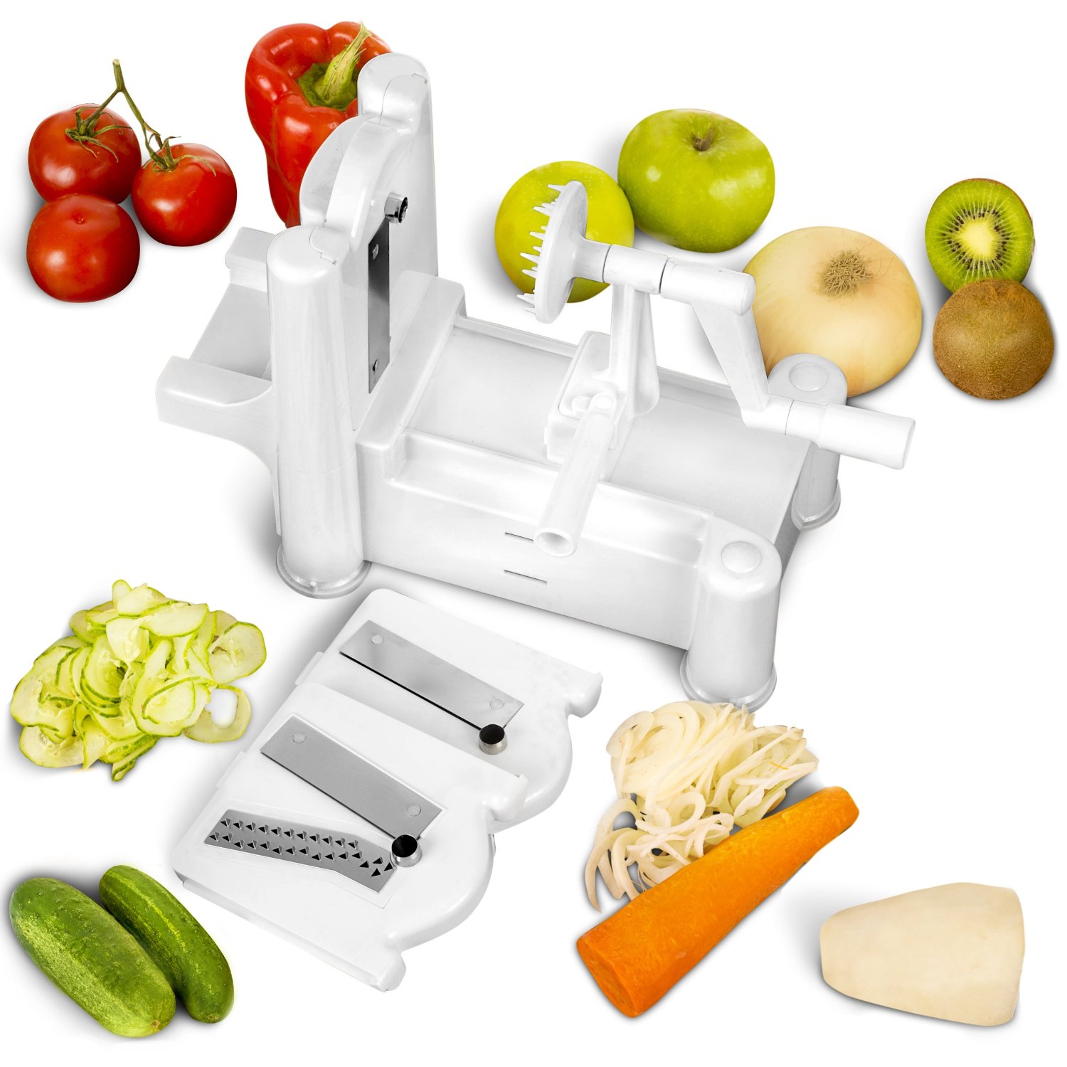 multi-blade spiral vegetable slicer