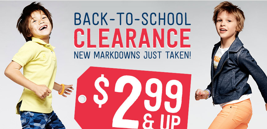 crazy 8 back to school clearance sale