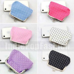 polka dot coin purse