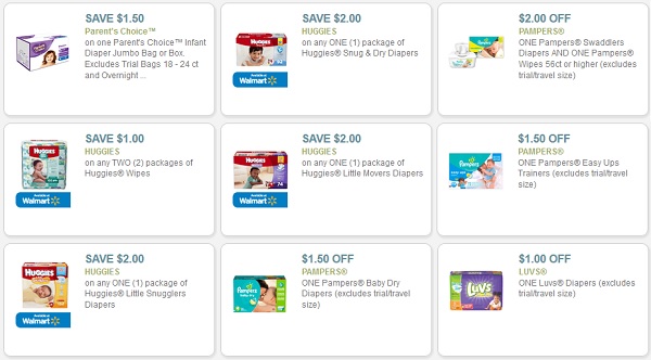 12 Printable Diaper Coupons: Huggies Pampers Parent #39 s Choice and MORE