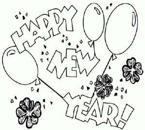 free new year coloring pages