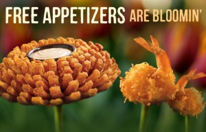 free appetizer at outback