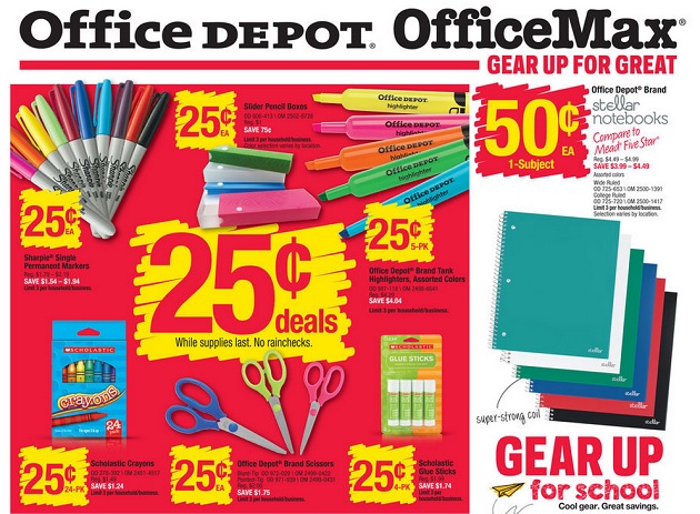 Office Depot/Office Max Back to School Deals