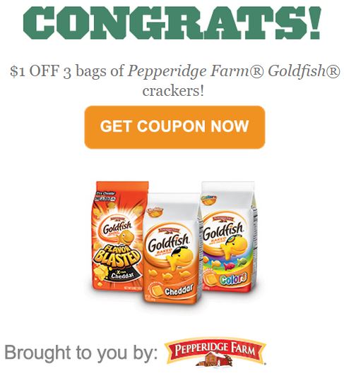 Pepperidge Farm Goldfish Crackers Coupon