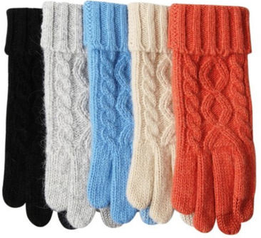 Cable Knit Touchscreen Gloves