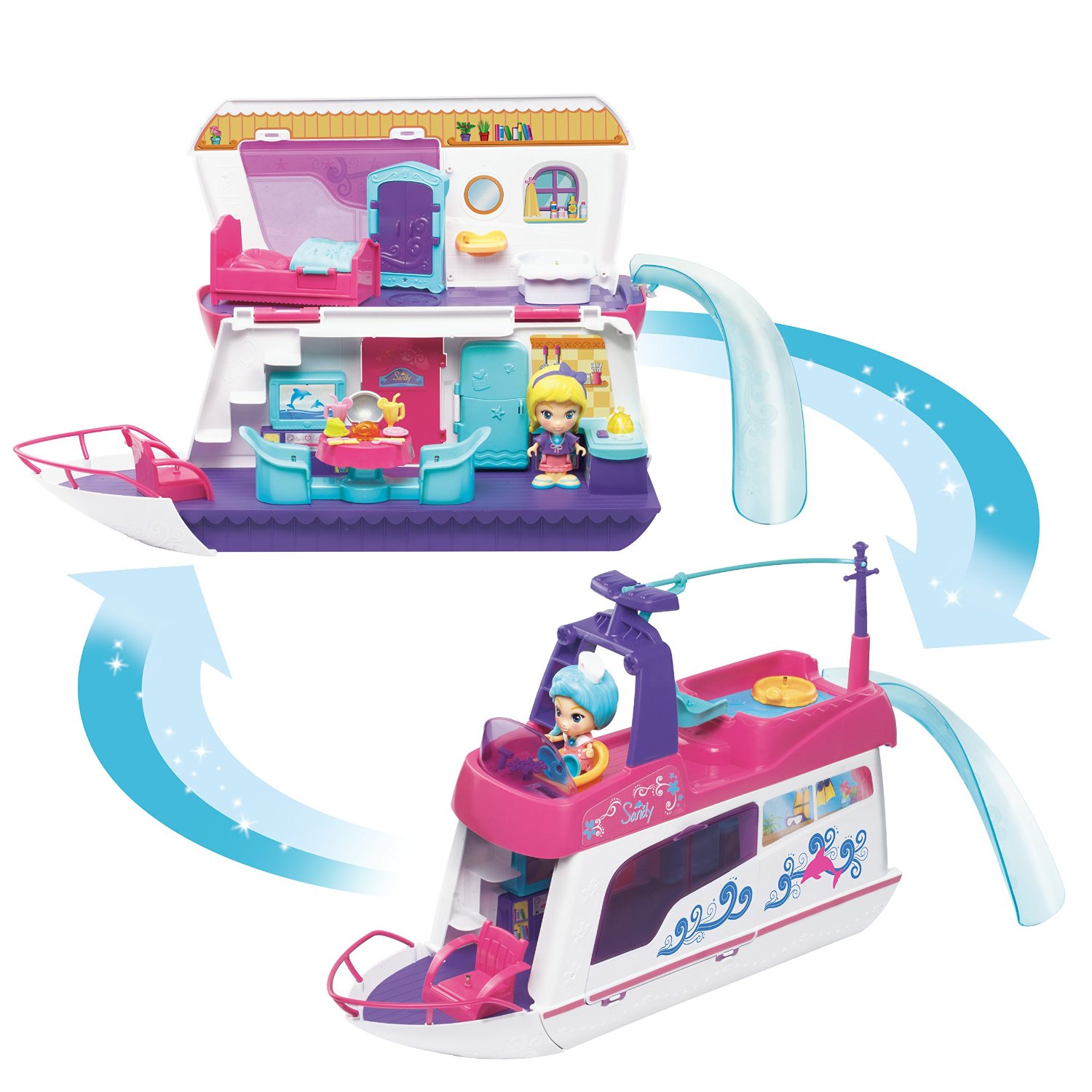 VTech Flipsies Sandys House and Ocean Cruiser Doll House