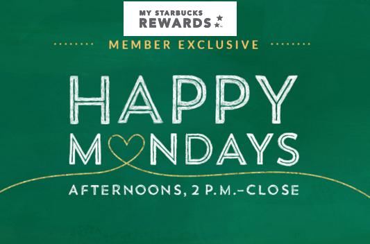 Starbucks Happy Mondays Promotion