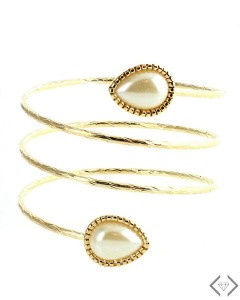 spiral cuff teardrop bracelet