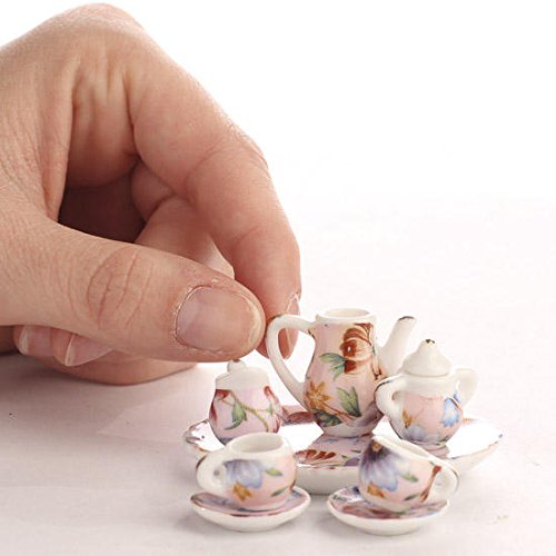 miniature-elegant-pink-floral-painted-ceramic-tea-set