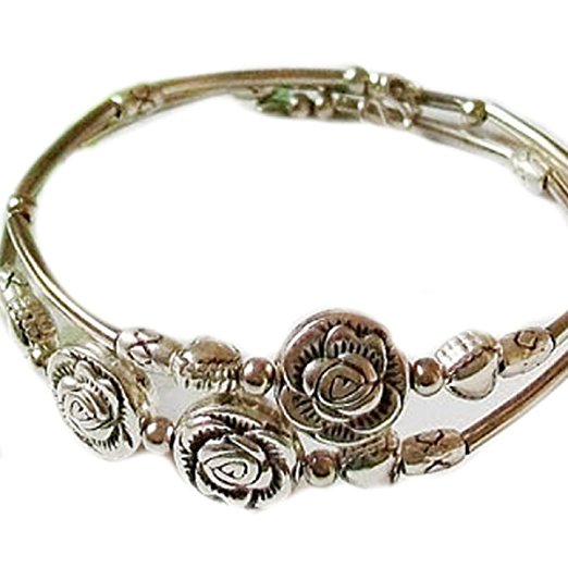 silver-rose-bracelet