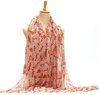 fox print scarf