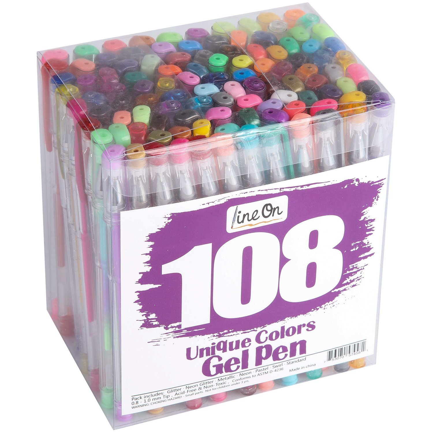 Set of 108 Gel Pens for Adult Coloring Books